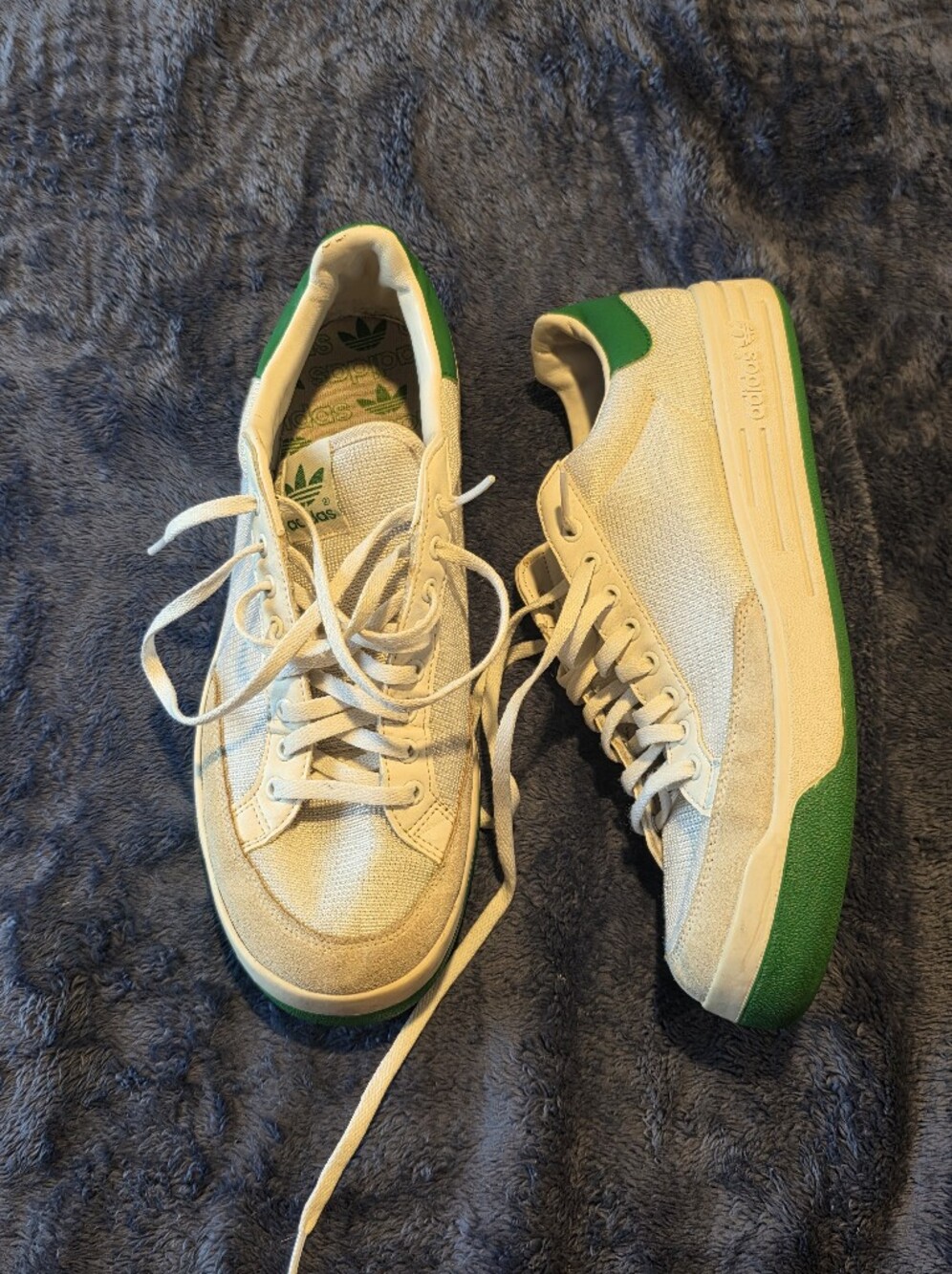 Adidas Originals Rod Laver White Fairway Green Mesh Suede Men's Size 11 G99863